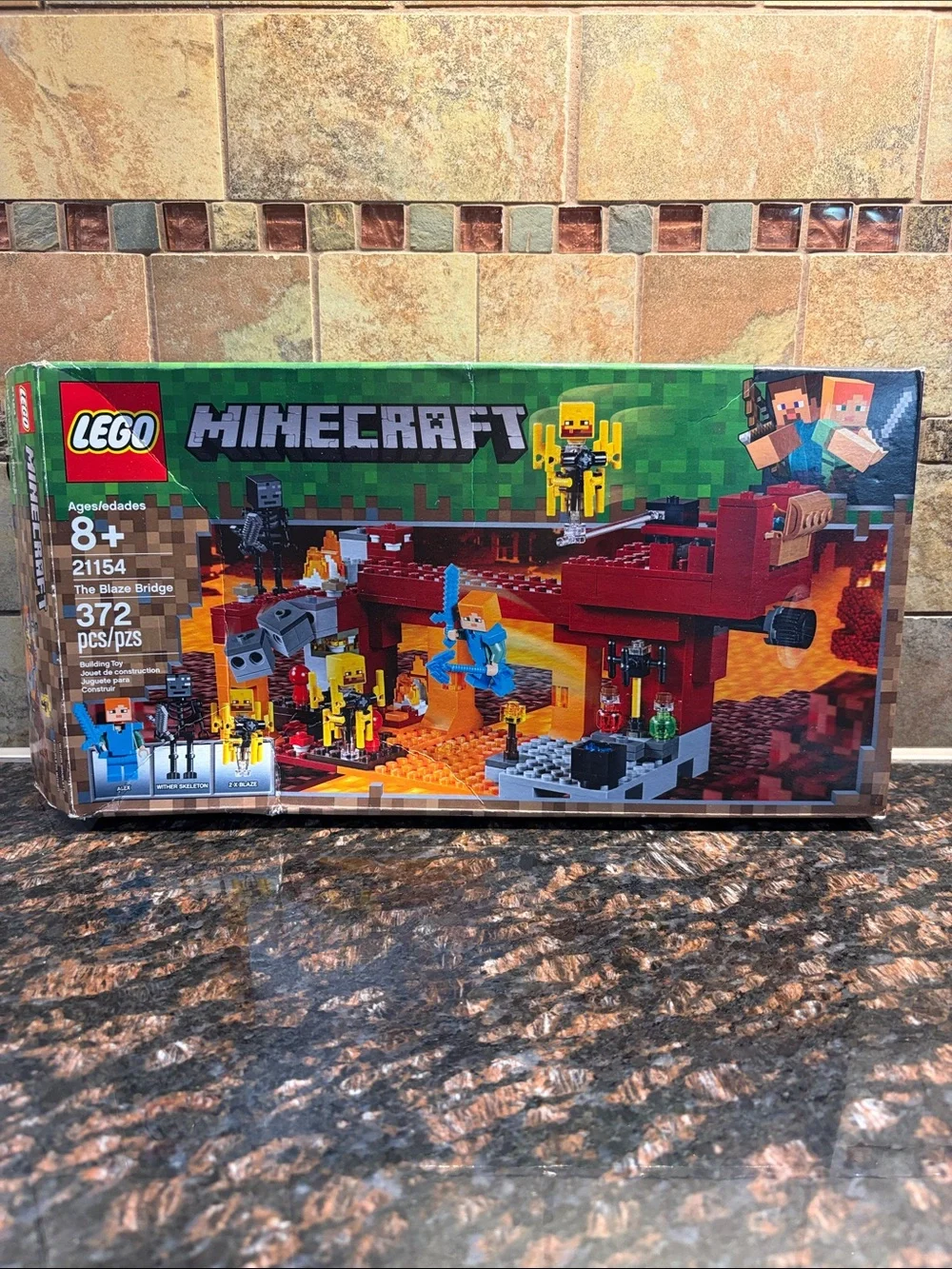 LEGO Minecraft The Blaze Bridge Set 372 Pieces Ages 8+ #21154